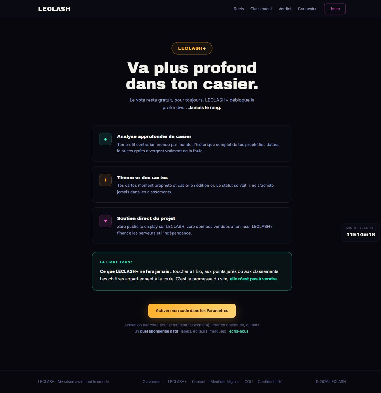 Offre premium LeClash+