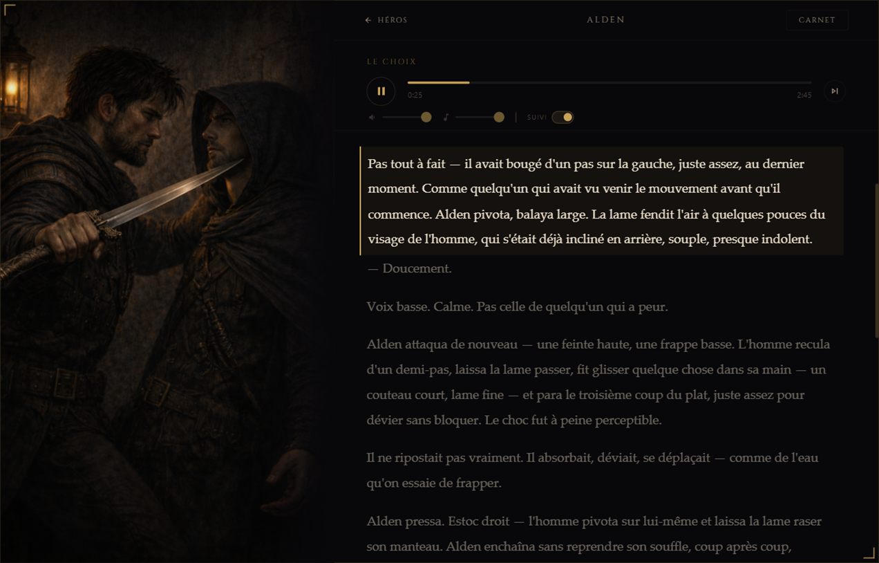 Le moteur de lecture — destin d'Alden
